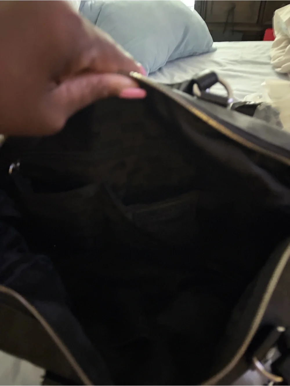 Michael Kors Black MK Signature Dome Satchel with Gold Hardware